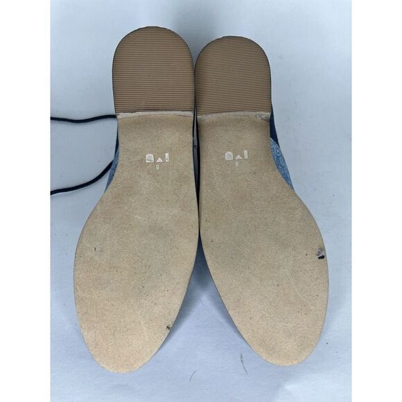 Marais USA Shoes Blue Floral Canvas Cap Toe Lace Up Oxfords Women Sz 8M US/39EU - Picture 7 of 13